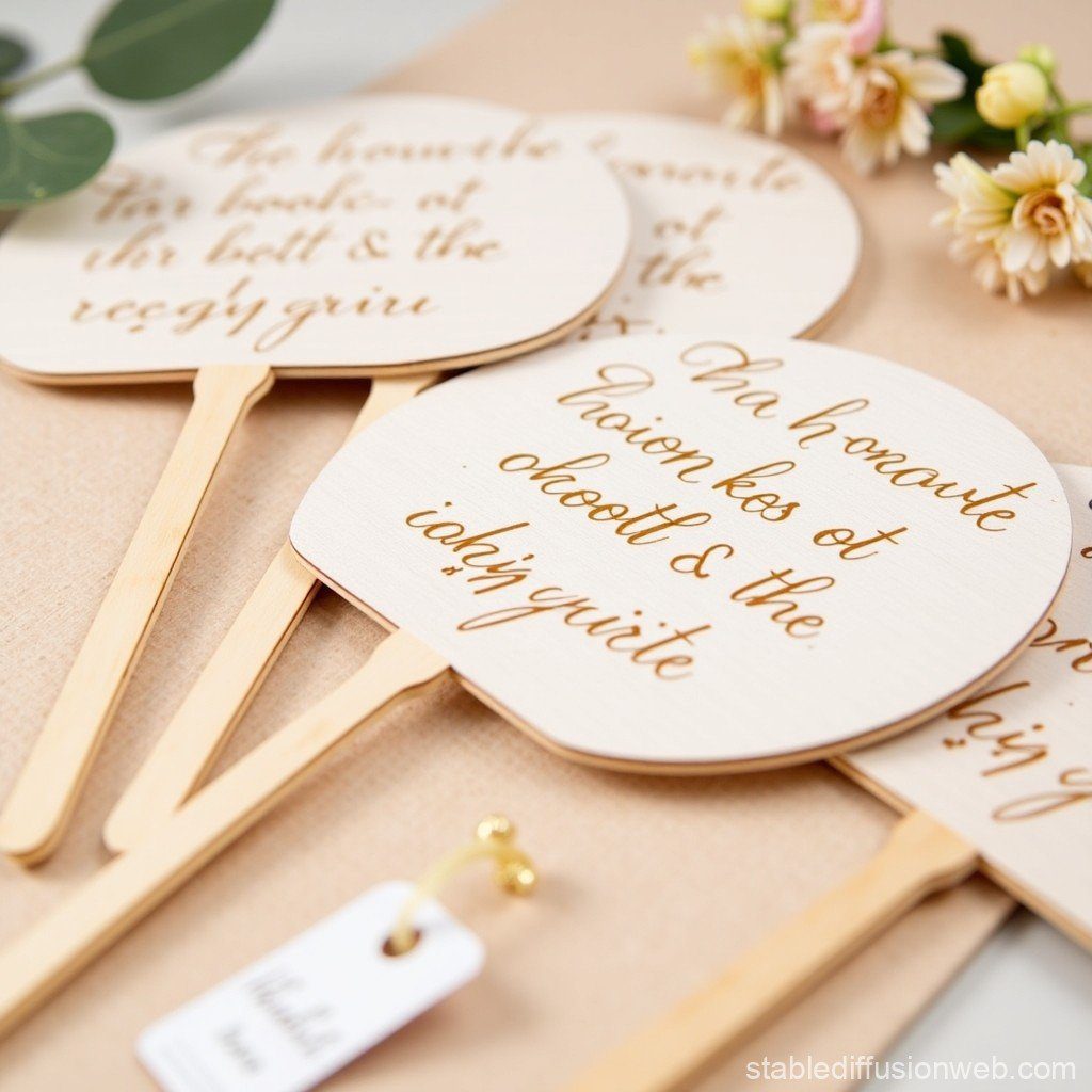 Abanicos personalizados recuerdo para evento al aire libre
