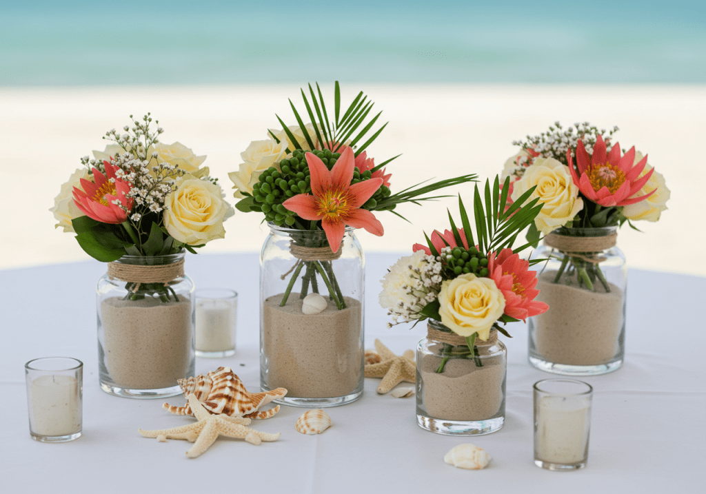 centro de mesa boda playera