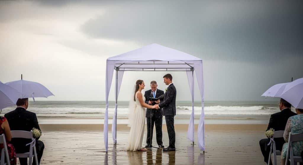 Boda en la playa clima
