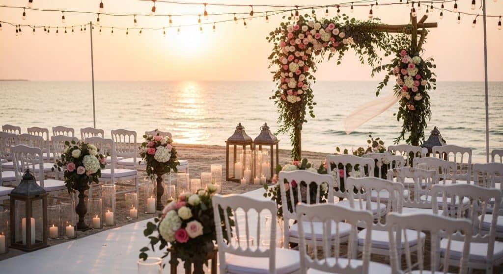 Bodas en la playa atardecer