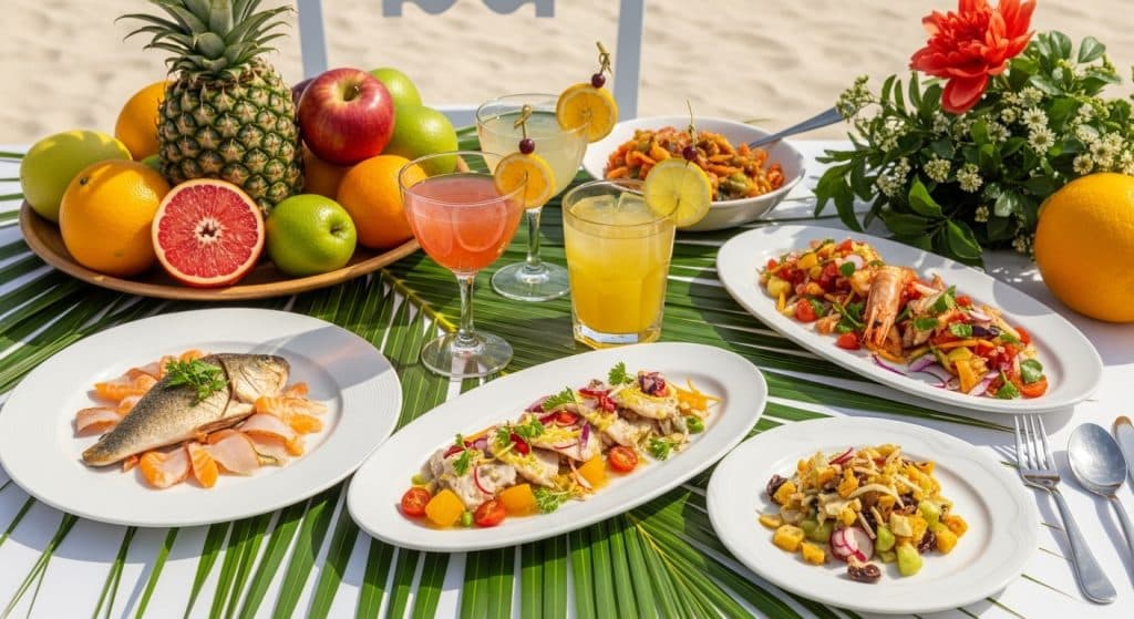 Menu boda playa