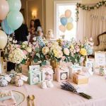baby shower table decoration souvenirs elegant pastel colors