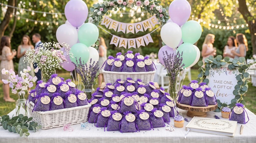 bolsitas de lavanda souvenir artesanal baby shower